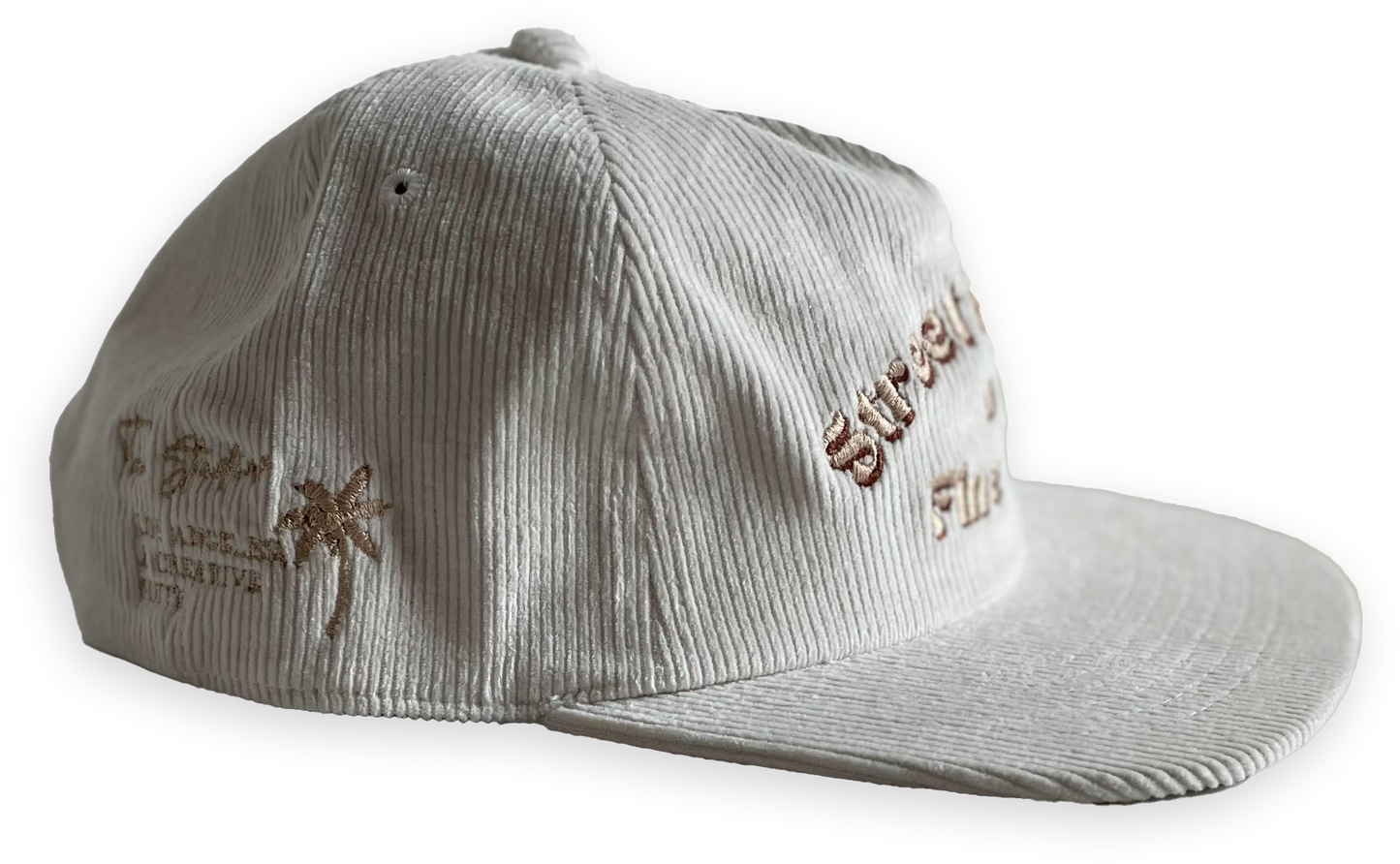 Off-White Corduroy Snapback Hat